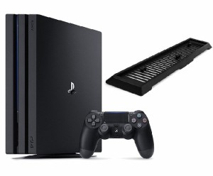 【新品】【即納】PlayStation 4 Pro ジェット・ブラック 1TB (CUH-7100BB01)アンサー 縦置きスタンド付 の通販