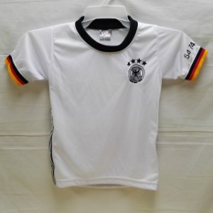 子供用 K031 16 ドイツ 白 ゲームシャツ パンツ付 /サッカー/キッズ/ジュニア/ユニフォーム/上下セット