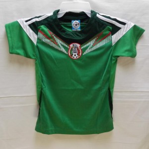 子供用 K054 14 メキシコ 緑 ゲームシャツ パンツ付 /サッカー/キッズ/ジュニア/ユニフォーム/上下セット