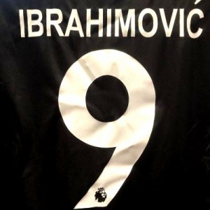 子供用 K030 18 マンチェスター IBRAHIMOVIC*9 イブラヒモビッチ 黒シボレー ゲームシャツ パンツ付 /サッカー/キッズ