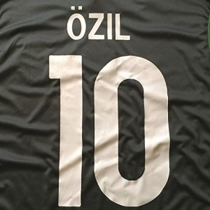 子供用 K115 17 ドイツ OZIL*10 エジル 緑しま ゲームシャツ パンツ付 /サッカー/キッズ/ジュニア/ユニフォーム/上下セット