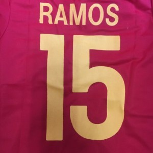 大人用 A014 17 スペイン RAMOS*15 ラモス 赤 ゲームシャツ パンツ付 /サッカー/チームオーダー/ユニフォーム /上下セット