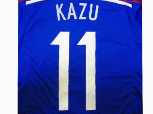 大人用 A044 15 日本代表 KAZU*11 カズ 青 ゲームシャツ パンツ付 /サッカー/チームオーダー/ユニフォーム /上下セット