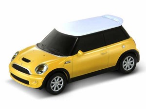 車型 USB AUTODRIVE 650381 USBメモリ 16GB MiniCooper ミニクーパ イエロー USBメモリー ミニカー 車 リアル 事務用品