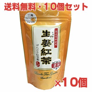 【10個セット】国産生姜使用 生姜紅茶（しょうが紅茶）2.7g×20袋×10個   国産ショウガ紅茶