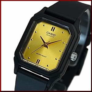 CASIO【カシオ/スタンダード】アナログクォーツ レディース腕時計 ラバーベルト ゴールド文字盤 海外モデル LQ-142E-9A （送料無料）