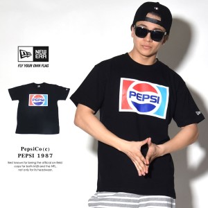 【メール便送料無料】ニューエラ NEW ERA コラボ Tシャツ メンズ 半袖 PEPSI ペプシ 1987 ブラック (11557878)の