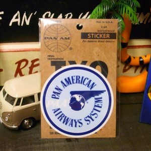 パンナム PANAM  Sticker (PA-S11：ウイング/サークル)ステッカーアメリカ雑貨　アメ雑　アメリカン雑貨　