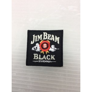 小型刺繍ワッペン(EG)　（ジムビーム）アイロンワッペン　刺繍、エンブレム、大人気、オシャレ アップリケ 人気 アメ雑 アメリカン雑貨