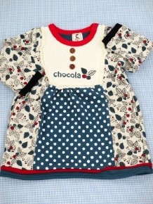 ショコラ chocola ワンピース 長袖 90cm 新品 オールインワン 女の子 キッズ 子供服 中古