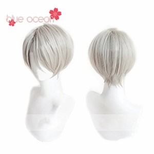 ユーリ!!! on ICE ユーリ オン アイス ヴィクトル・ニキフォロフ 風 コスプレウィッグ かつら  cosplay wig 耐熱 変装 専用ネット付