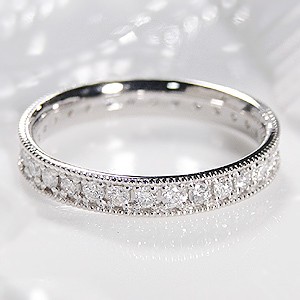 pt900 「0.5ct」 ダイヤモンド フルエタニティリング ジュエリー SIクラス 指輪 プラチナ エタニティ ミル打ち 4月誕生石