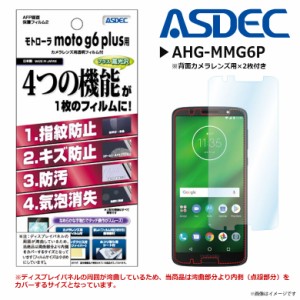 Motorola モトローラ moto g6 plus 液晶フィルム AHG-MMG6P【2061】 AFPフィルム2 高光沢 指紋防止 光沢 ASDEC アスデック