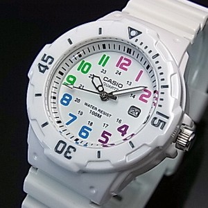 CASIO【カシオ/スタンダード】アナログクォーツ レディース腕時計 ホワイトラバーベルト ホワイト文字盤 海外モデル LRW-200H-7B（送料無