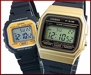 CASIO【カシオ/スタンダード】アラームクロノグラフ ペアウォッチ 腕時計 デジタル ラバーベルト【海外モデル】F-91WM-9A/LA-20WH-9A（送