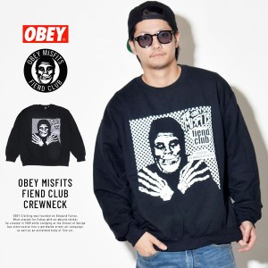 オベイ×ミスフィッツ (OBEY×Misfits) コラボ スウェットトレーナー メンズ 裏起毛 OBEY×Misfits Fiend Club Crewneck