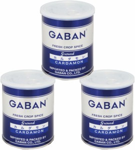 カルダモンパウダー 缶 150g×3個 GABAN スパイス ハウス食品 香辛料 粉 粉末 業務用 Cardamom しょうずく ギャバン 高品質