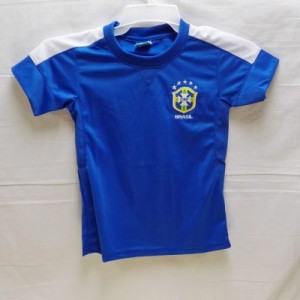 子供用 K049 14 ブラジル 青 ゲームシャツ パンツ付 /サッカー/キッズ/ジュニア/ユニフォーム/上下セット