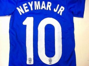 子供用 K049 14 ブラジル NEYMAR JR*10 ネイマール 青 ゲームシャツ パンツ付 /サッカー/キッズ/ジュニア/ユニフォーム/上下セット