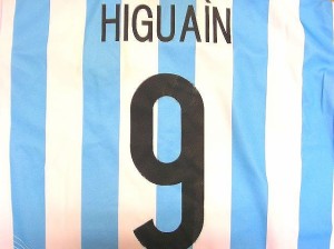 大人用 A032 18 アルゼンチン HIGUAIN*9 イグアイン 水色 ゲームシャツ パンツ付 /サッカー/チームオーダー/ユニフォーム /上下セット