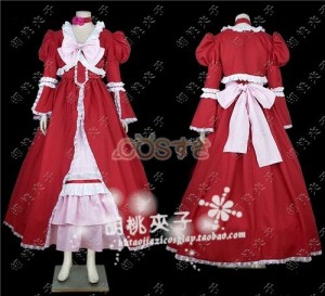 送料無料 黒執事 エリザベス ミッドフォード 赤い礼服ドレス コスプレ衣装 COS  高品質 新品 Cosplay アニメ コスチューム