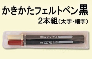 かきかたフェルトペン　サインペン【硬筆書写用】水性顔料　太字用・細字用セット