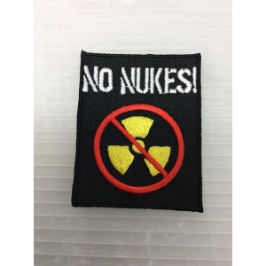 小型刺繍ワッペン(ＥB)　（脱原発）アイロンワッペン　刺繍、エンブレム、大人気、オシャレ アップリケ 人気 アメ雑 アメリカン雑貨