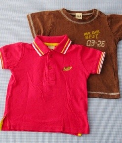 エーアーベー e.a.B  半袖Tシャツ 半袖ポロシャツ 2枚セット 90cm トップス 男の子 キッズ 子供服 中古