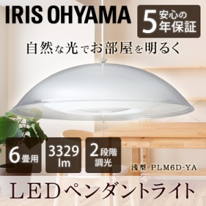  洋風 LED ペンダントライト メタルサーキット 浅型 6畳 調光 天井照明 照明 電気 ライト おしゃれ PLM6D-YA アイリスオーヤマ 送料無料 