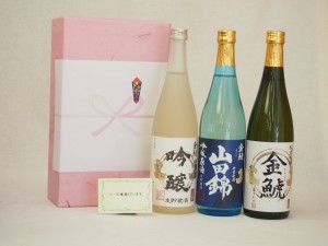 金鯱　３種飲み比べ　(金鯱（吟醸、純米吟醸、吟醸原酒）７２０ｍｌ×各１) 