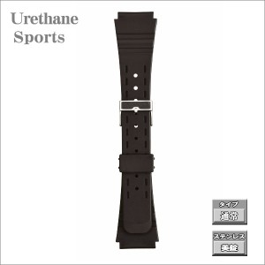 マルマン 時計バンド ウレタンスポーツ 黒  時計際幅 21mm 美錠幅 16mm  DM便利用で送料無料（代引き不可）