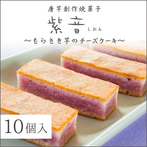 紫音(しおん) チーズケーキ10本入｜くまもと銀彩庵 内祝い 手土産 お供え 芋スイーツ （宅急便発送） proper