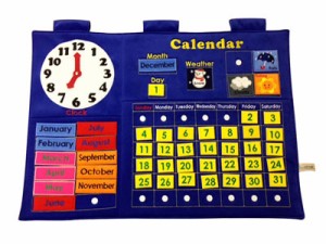 UKK 木製知育玩具 時計・カレンダー JE1212 カレンダータペストリー