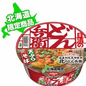 日清食品 北のどん兵衛 あとのせサクサクの天ぷらそば 12個1ケース / 送料込 / 北海道お土産 インスタントラーメン 北海道限定