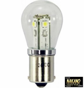 ●トラック用 LED5 電球型バルブ 白 24Ｖ S-25タイプ フォグランプやバックランプ等に 