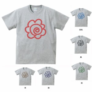 おもしろ　Tシャツ　はなまる　グレー