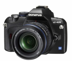 【中古　保証付 送料無料】OLYMPUS E-420 レンズキット　　デジタル　一眼レフカメラ 一眼レフカメラ 初心者/ 一眼レフカメラ/送料無料