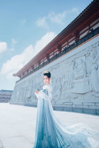 仙女唐装・漢服舞台服装ステージ衣装コスプレ衣装中国古代チャイナ風イベント学園際文化際写真撮影古典美人服引き裾ダンス衣装唐朝貴妃服