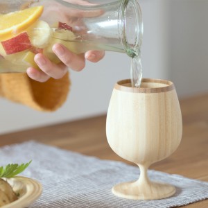 RIVERET 竹製 ブランデーベッセル 単品 ブランデーグラス ワイングラス 木製 ギフトBOX入り 日本製
