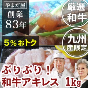 和牛 国産 アキレス 佐賀牛 宮崎牛（牛すじ）1kg / 九州産 黒毛和牛 牛肉 国産牛 和牛 A5ランク 牛スジ おでん 料理