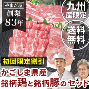 初回限定 送料無料 九州産 鹿児島県産 [豚肉 はいからポーク 肩ロースと豚バラ] + [銘柄鶏 地鶏 鶏肉 赤鶏さつま]　豚鶏3種セット