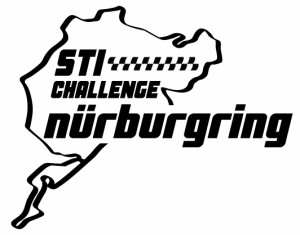 ニュルブルクリンク 　カッティングステッカー　チェッカーフラッグ　レース旗　STI スバル デカール　nurburgring D