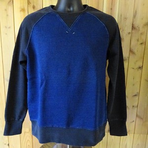 SALE! ヒューストン トレーナー クルースウェット インディゴHOUSTON INDIGO C/N SWEAT/21224