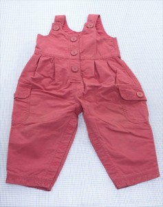 プチバトー PETIT BATEAU オーバーオール パンツ 長ズボン 80cm ピンク系 ボトムス 女の子 ベビー服 キッズ 子供服 中古