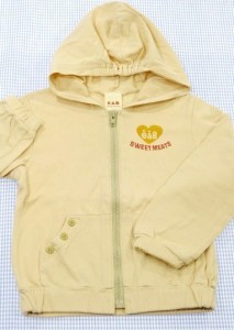 エーアーベー e.a.B  ジップアップ パーカー 90cm トップス 女の子 キッズ 子供服 中古