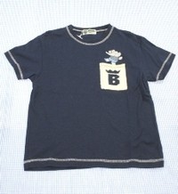 ババール BABAR 半袖Tシャツ 130cm 紺系 トップス 男の子 キッズ 子供服 中古 