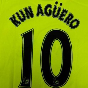 子供用 K105 16 マンチェスターシティ KUN AGUERO*10 アグエロ 黄色 ゲームシャツ パンツ付 /サッカー/キッズ/ジュニア