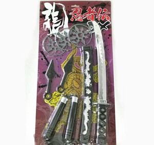 プラ製 日本刀類 忍者伝 武器セット「Super NINJA Weapon」 玩具