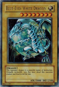 遊戯王 中古ランクB(良い) JMP-001 BLUE-EYES WHITE DRAGON (ウルトラレア） 英語版