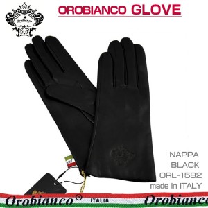 オロビアンコ レディス手袋 イタリー製 グローブ NAPPA 洋革 ORL-1582 ブラック  ギフト プレゼント 誕生日 クリスマス